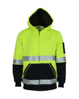 DNC Hivis 2 tone full zip super fleecy hoodie with CSR R/tape (3788)