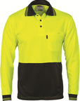 DNC Hivis Two Tone Cool Breathe Polo Shirt, Long Sleeve (3813)