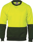 DNC HiVis Two tone Fleecy Sweat Shirt, Crew Neck (3821)