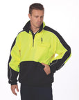 DNC HiVis Two Tone 1/2 Zip Hi-Neck Panel Fleecy Windcheater (3823)