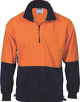 DNC HiVis Two Tone 1/2 Zip Polar Fleece (3825)