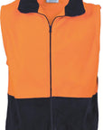 DNC HiVis Two Tone Full Zip Polar Fleece Vest (3828)