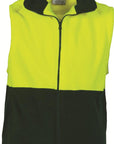DNC HiVis Two Tone Full Zip Polar Fleece Vest (3828)