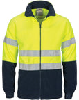 DNC HiVis two tone full zip polar fleece with generic R/Tape (3830)