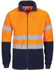 DNC HiVis two tone full zip polar fleece with generic R/Tape (3830)