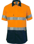 DNC HiVis Two Tone Drill Shirt with 3M 8906 R/Tape - short sleeve (3833)