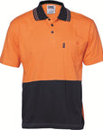 DNC HiVis Cool-Breeze Cotton Jersey S/S Polo Shirt with Under Arm Cotton Mesh (3845)
