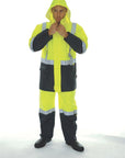DNC HiVis Two Tone Lightweight Rain Jacket with 3M R/Tape (3879)