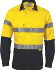DNC HiVis Two Tone Cool-Breeze Cotton Shirt with 3M Reflective Tape, L/S (3886)