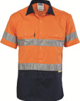 DNC HiVis Two Tone Cool-Breeze Cotton Shirt with 3M Reflective Tape, S/S (3887)