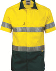 DNC HiVis Two Tone Cool-Breeze Cotton Shirt with 3M Reflective Tape, S/S (3887)