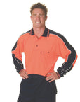 DNC HiVis Cool Breathe Panel Polo Shirt - Long Sleeve (3892)