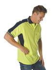 DNC HiVis Poly/Cotton Contrast Panel Polo, S/S (3895)