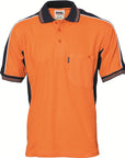 DNC HiVis Poly/Cotton Contrast Panel Polo, S/S (3895)