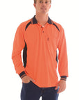 DNC Cool-Breeze Contrast Mesh Polo - long sleeve (3902)