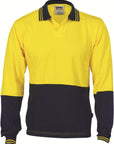 DNC HiVis Cool Breeze Cotton Jersey L/S Food Industry Polo (3906)