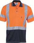 DNC HiVis D/N Cool Breathe Polo Shirt with Cross Back R/Tape - Short Sleeve (3912)