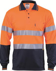 DNC Hivis D/N Cool-breathe Polo Shirt With 3M 8906 R/Tape - Long Sleeve (3913)