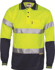 DNC Hivis D/N Cool-breathe Polo Shirt With 3M 8906 R/Tape - Long Sleeve (3913)
