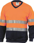 DNC Hivis Two Tone Sweatshirt (Sloppy Joe) With Generic R/Tape V-Neck (3921)