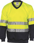 DNC Hivis Two Tone Sweatshirt (Sloppy Joe) With Generic R/Tape V-Neck (3921)