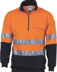DNC HiVis Two Tone 1/2 Zip Cotton Fleecy Windcheater with 3M R/T (3925)