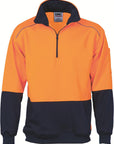 DNC HiVis Two Tone 1/2 Zip Reflective Piping Sweat Shirt (3928)