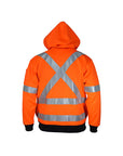 DNC Hi-vis Full Zip “X” Back Fleecy Hoodie (3935)