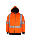 DNC Hi-vis Full Zip “X” Back Fleecy Hoodie (3935)