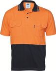 DNC Hivis Cool-breeze 2 Tone Cotton Jersey Polo Shirt With Twin Chest Pocket - S/S (3943)