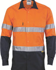 DNC HiVis 3 Way Cool-Breeze Cotton Shirt with CSR/Tape - Long sleeve (3948)