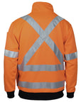 DNC Hivis X Back 1/2 Zip Cotton Jumper (3952)