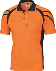 DNC HiVis Stripe Panel Cool Breathe Polo, S/S (3979)