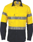 DNC HiVis D/N 2 Tone Drill Shirt with Reflective Tape, Long Sleeve (3982)