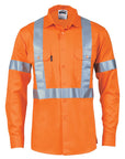 DNC HiVis D/N Cotton Shirt with Cross Back Generic R/Tape-long sleeve (3989)