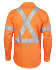 DNC HiVis D/N Cotton Shirt with Cross Back Generic R/Tape-long sleeve (3989)