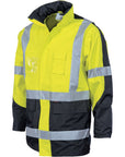 DNC HiVis 2 Tone Cross Back "2 in 1" Contrast Rain Jacket (3993)