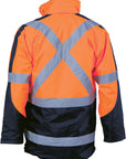 DNC HiVis 2 Tone Cross Back "2 in 1" Contrast Rain Jacket (3993)