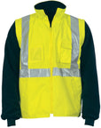 DNC HiVis Cross Back D/N "4 in 1" Zip Off Sleeve Reversible Vest (3994)