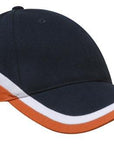 Headwear Brushed Heavy Cotton Tri-Coloured Cap (4026)