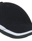 Headwear Brushed Heavy Cotton Tri-Coloured Cap (4026)