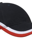 Headwear Brushed Heavy Cotton Tri-Coloured Cap (4026)