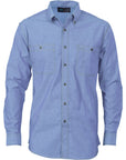 DNC Cotton Chambray L/S Shirt with Twin Pocket (4102)