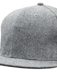 Headwear Grey Marle Flannel Flat Peak Cap (4135)
