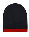 Headwear Roll Down Two Tone Acrylic Beanie - Toque Hat (4188)