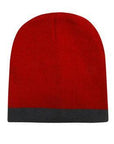 Headwear Roll Down Two Tone Acrylic Beanie - Toque Hat (4188)