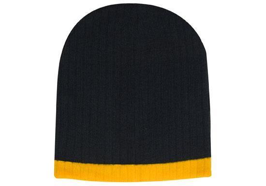 Headwear Two Tone Cable Knit Beanie - Toque (4195)