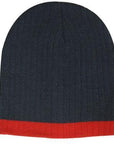 Headwear Two Tone Cable Knit Beanie - Toque (4195)