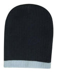 Headwear Two Tone Cable Knit Beanie - Toque (4195)