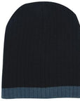 Headwear Two Tone Cable Knit Beanie - Toque (4195)